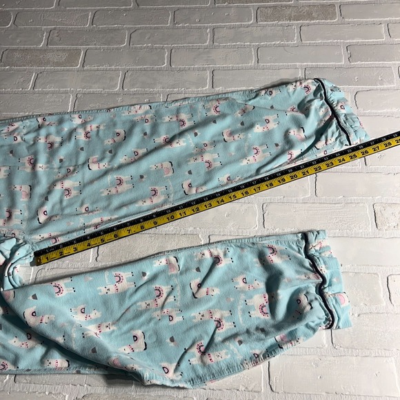 Karen Neuburger Live Love Lounge Womens L Flannel Pajama Set Llama PJs Top Pants - Picture 8 of 16